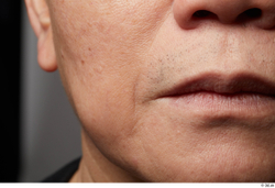 Face Mouth Cheek Skin Man Asian Slim Wrinkles Studio photo references